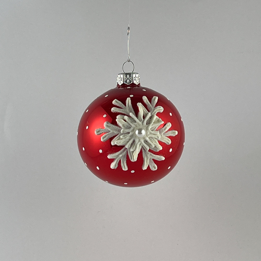 Komplet bombek "Perełkowa śnieżka"