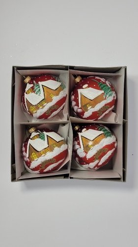 Komplet bombek "Białe święta"