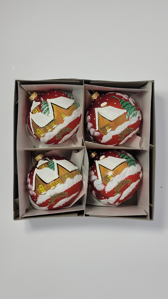 Komplet bombek "Białe święta"