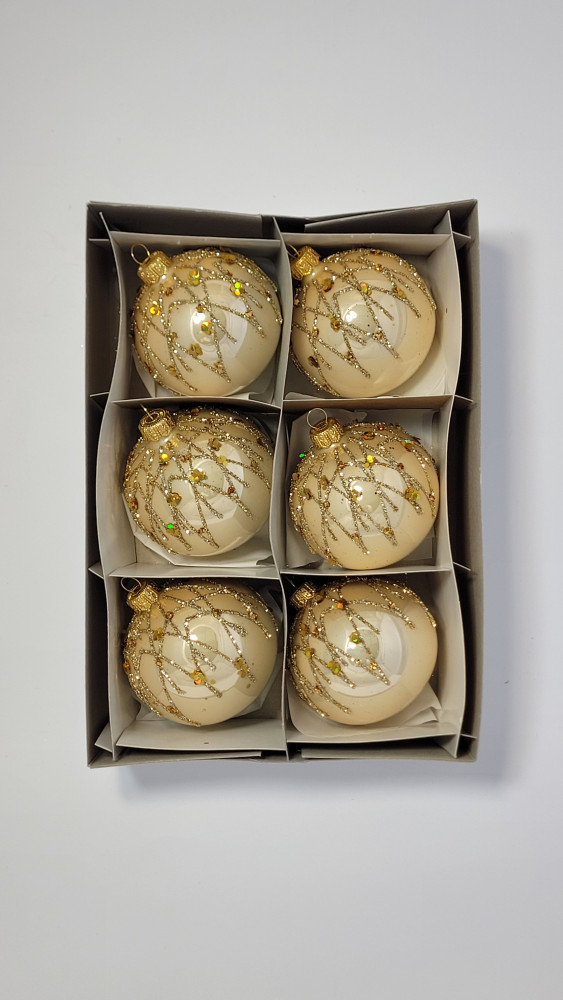 Komplet bombek "Złoty deszcz"