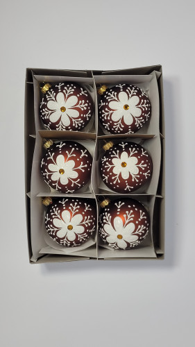 Komplet bombek "Piernikowy kwiat"