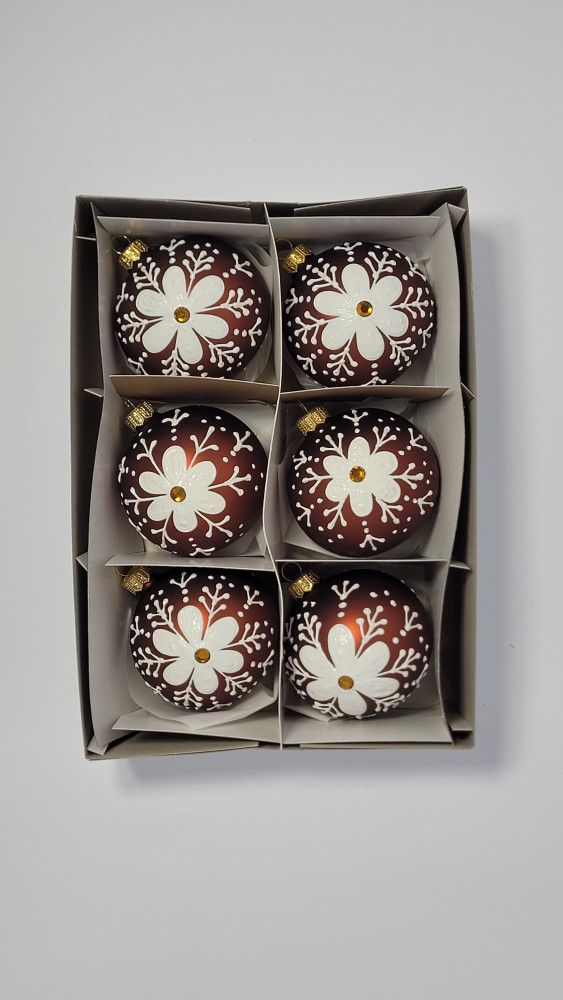 Komplet bombek "Piernikowy kwiat"