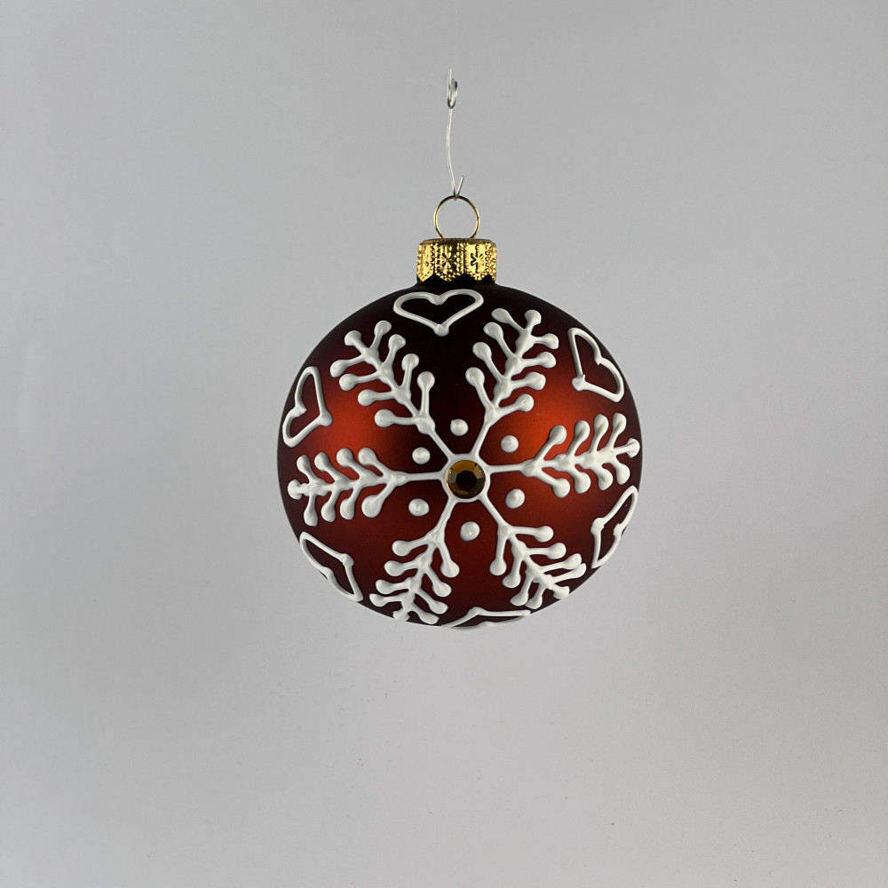 Komplet bombek "Piernikowa śnieżynka"