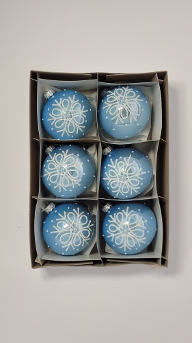 Komplet bombek "Niebiańska śnieżynka"