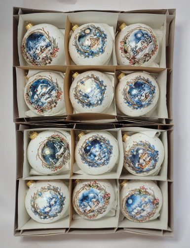 Zestaw 12 bombek "Nocny pejzaż"