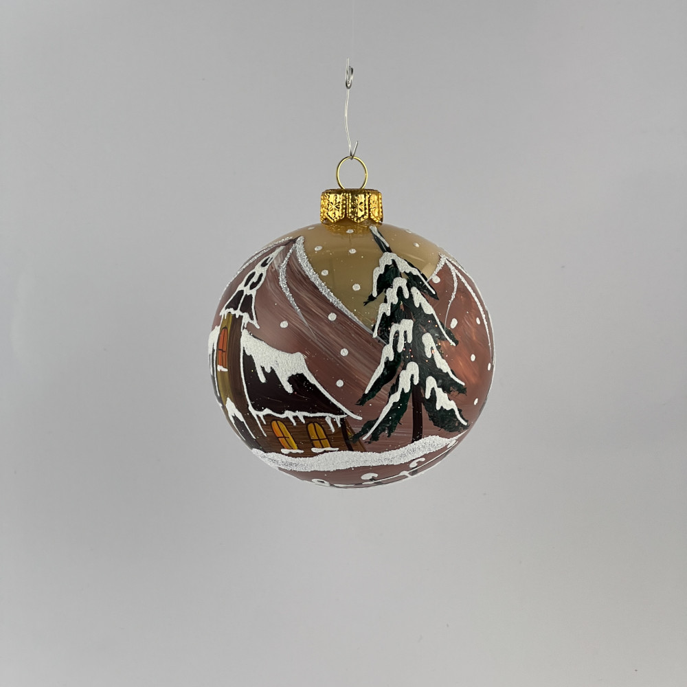 Komplet bombek "Drewniany kościół"