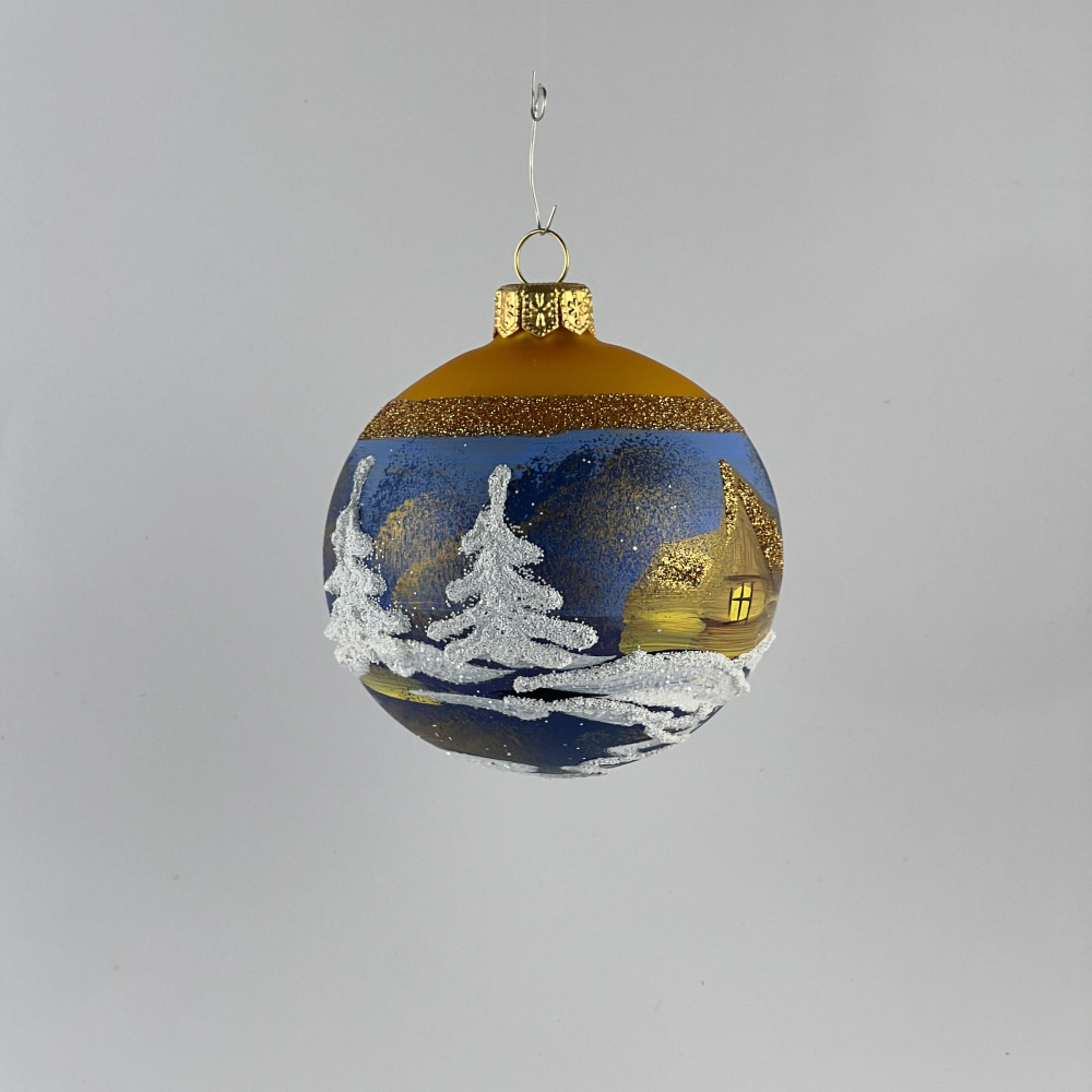 Komplet bombek "Złoty pejzaż"