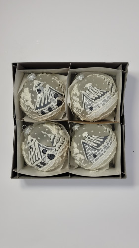 Komplet bombek "Śnieżny krajobraz"