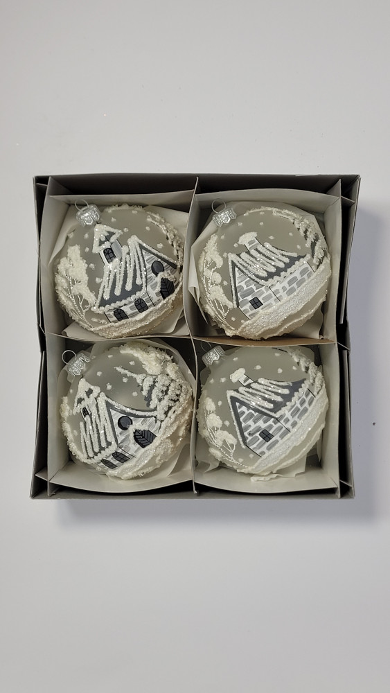 Komplet bombek "Śnieżny krajobraz"