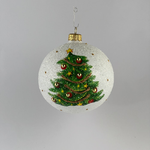 Zestaw 12 bombek "Różowy bałwanek"