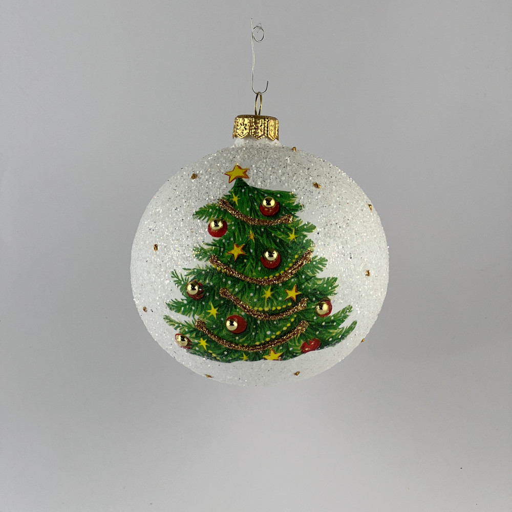 Zestaw 12 bombek "Różowy bałwanek"