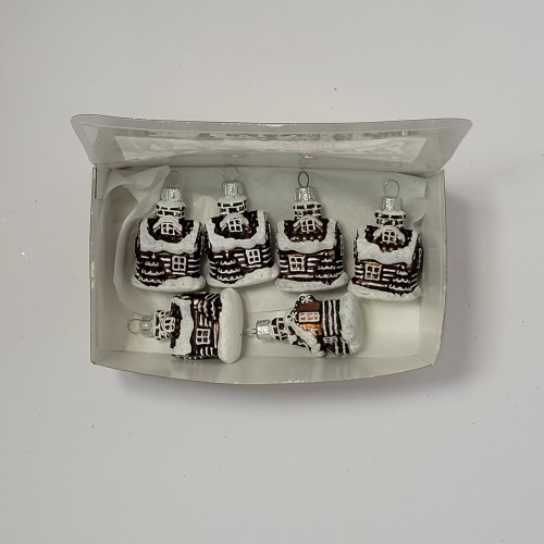 Zestaw 6 bombek "Mini domek"
