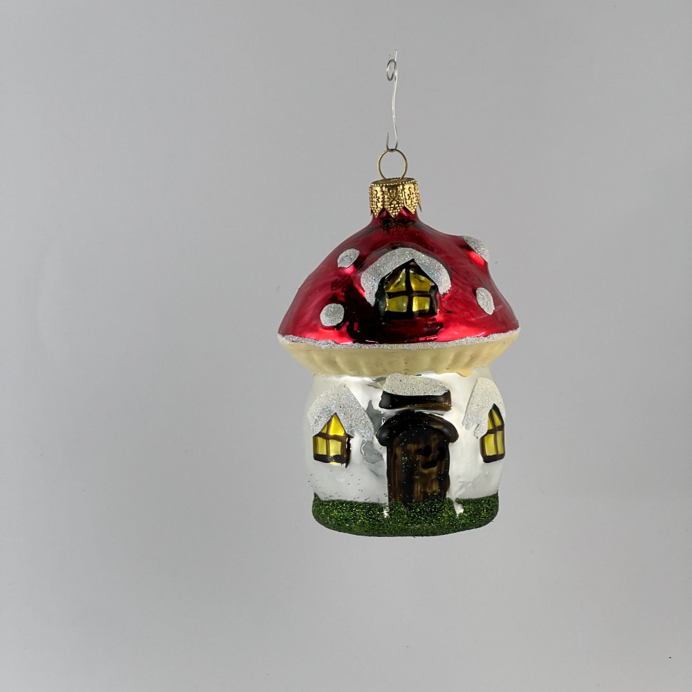 Zestaw 3 bombek "Domek muchomorek"