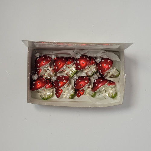 Zestaw 8 bombek "Podwójny grzybek mini"