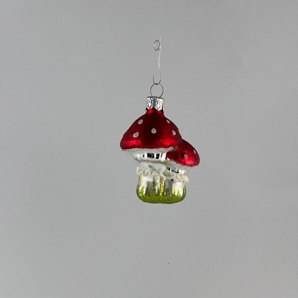 Zestaw 8 bombek "Podwójny grzybek mini"