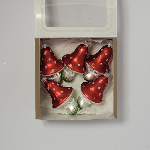 Zestaw 5 bombek "Muchomor stożek"