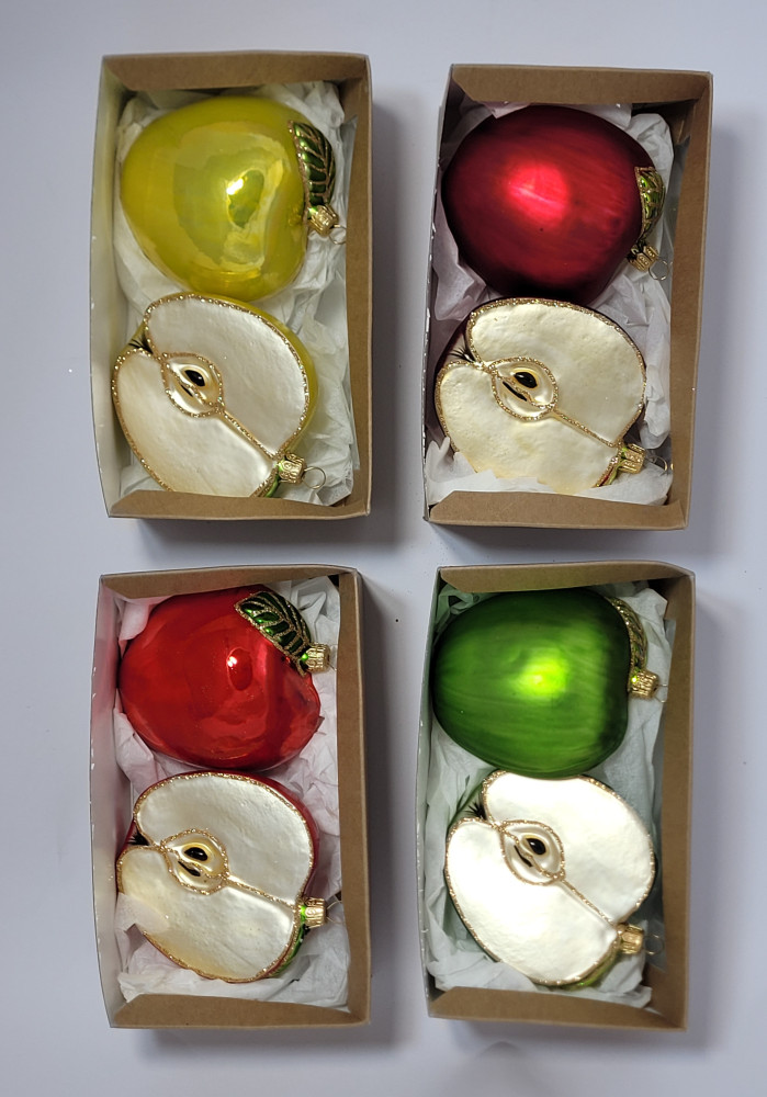 Zestaw 2 bombek "Zielone jabłuszko"