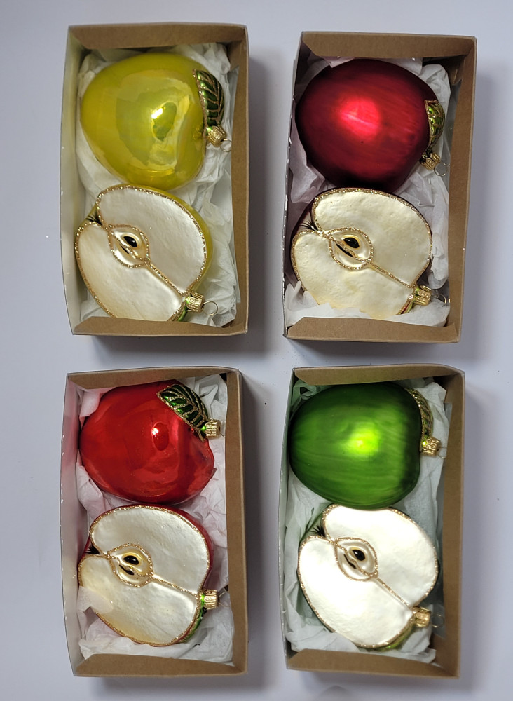 Zestaw 2 bombek "Jasno zielone jabłuszko"