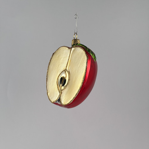 Zestaw 2 bombek "Błyszczące czerwone jabłuszko"