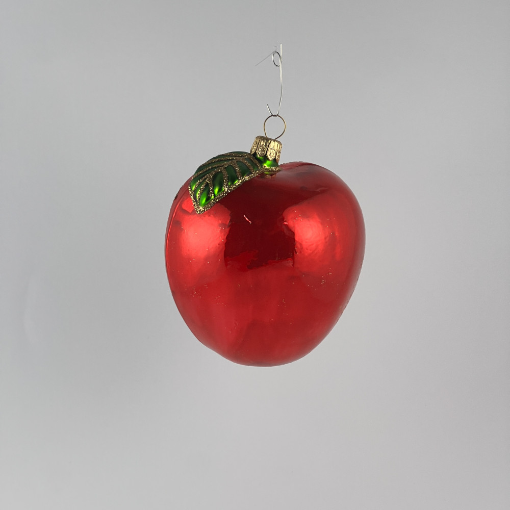 Zestaw 2 bombek "Błyszczące czerwone jabłuszko"