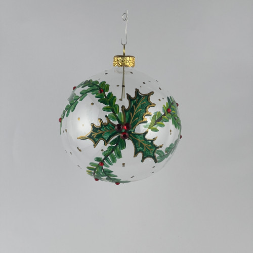 Komplet bombek "Liść ostrokrzewu"