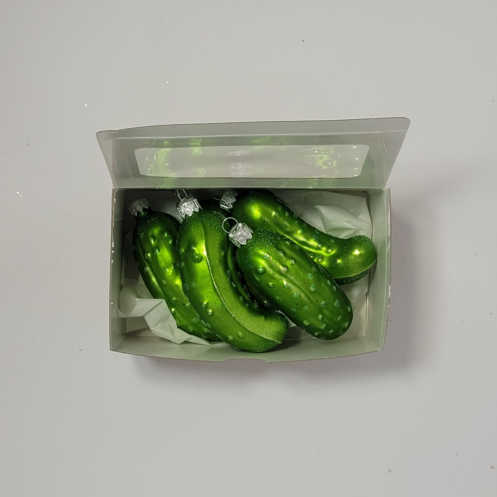 Zestaw 5 bombek "Ogórek"