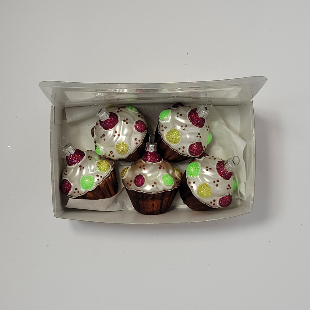 Zestaw 5 bombek "Babeczka"