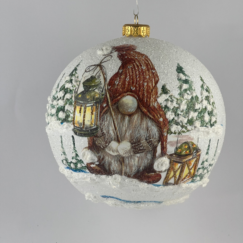 Bombka decoupage "Gnom"