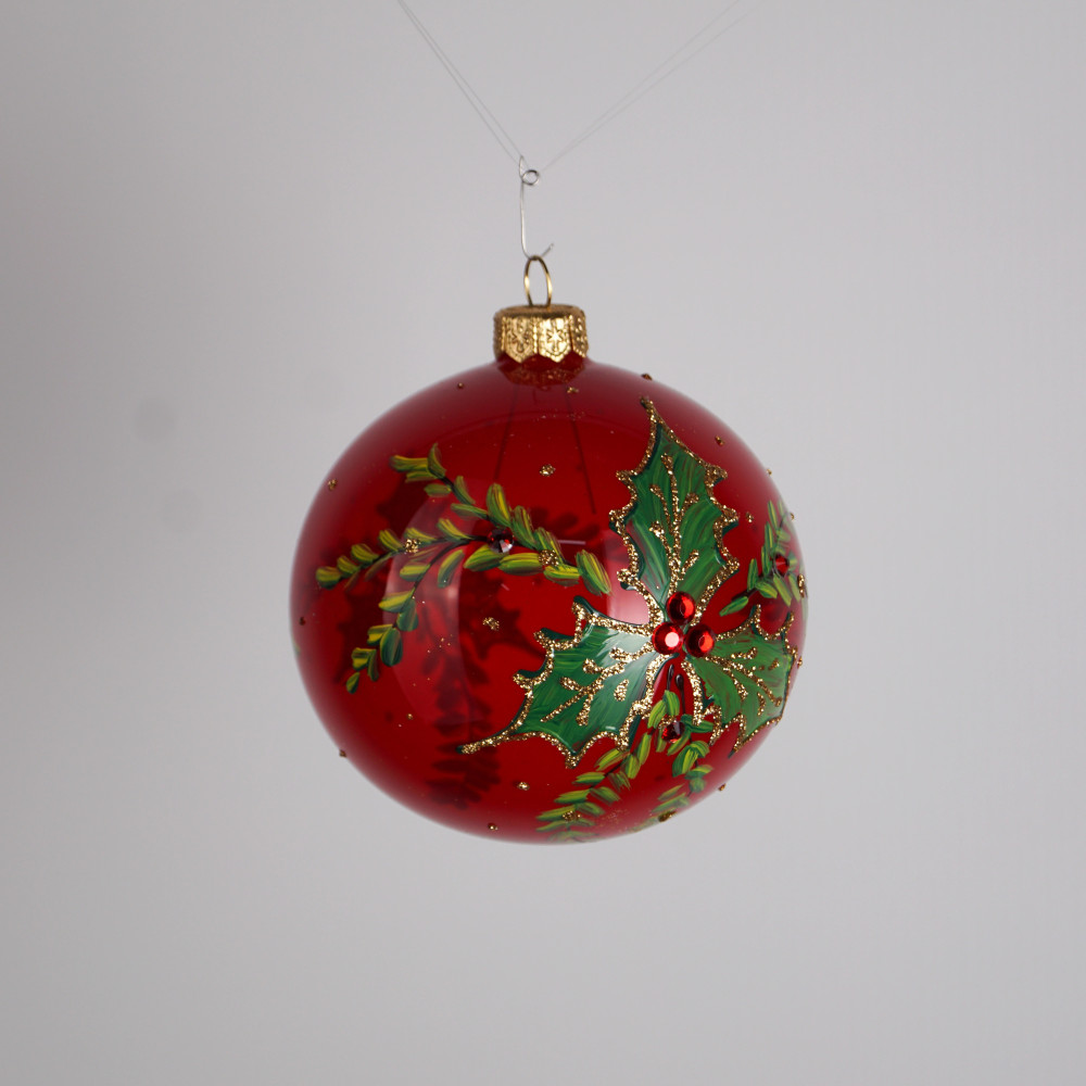 Komplet bombek "Czerwony ostrokrzew"