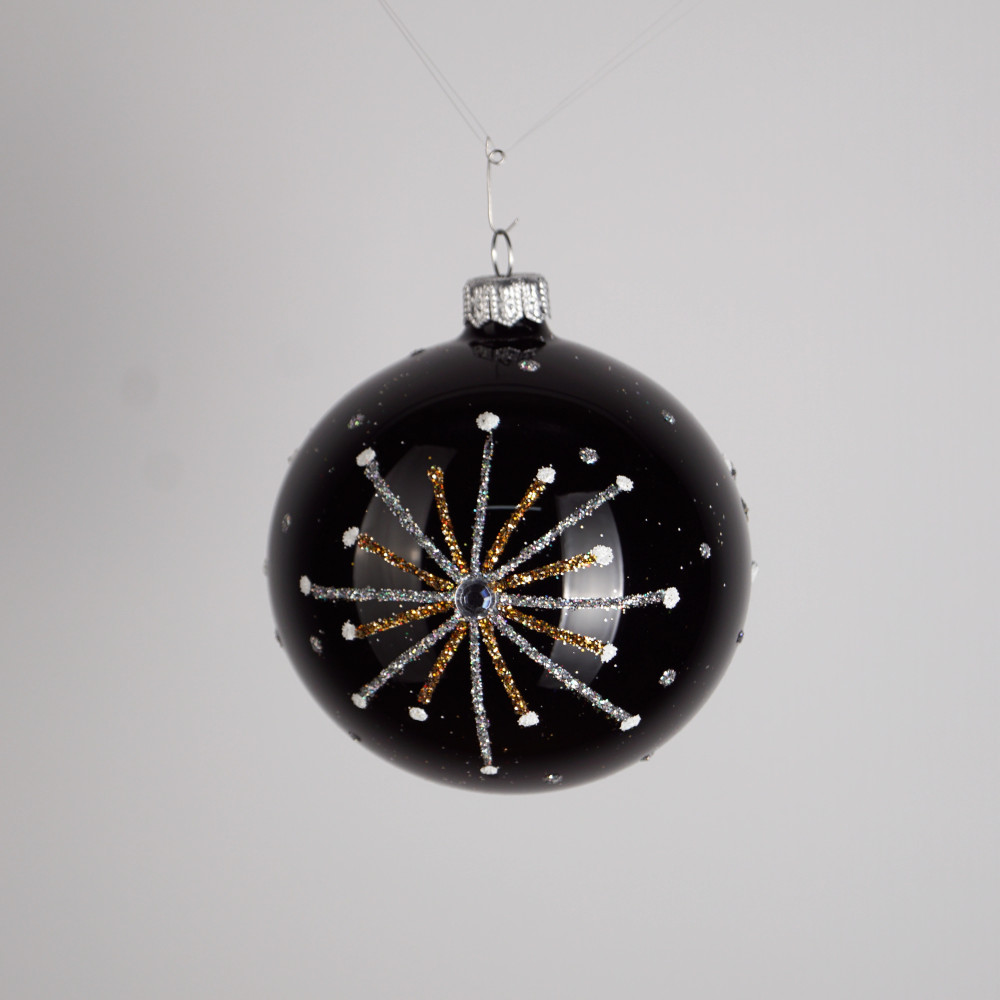 Komplet bombek "Czarna gwiazdka"