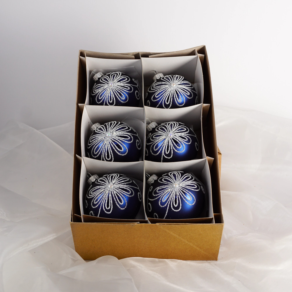 Komplet bombek "Niebieski kwiat"