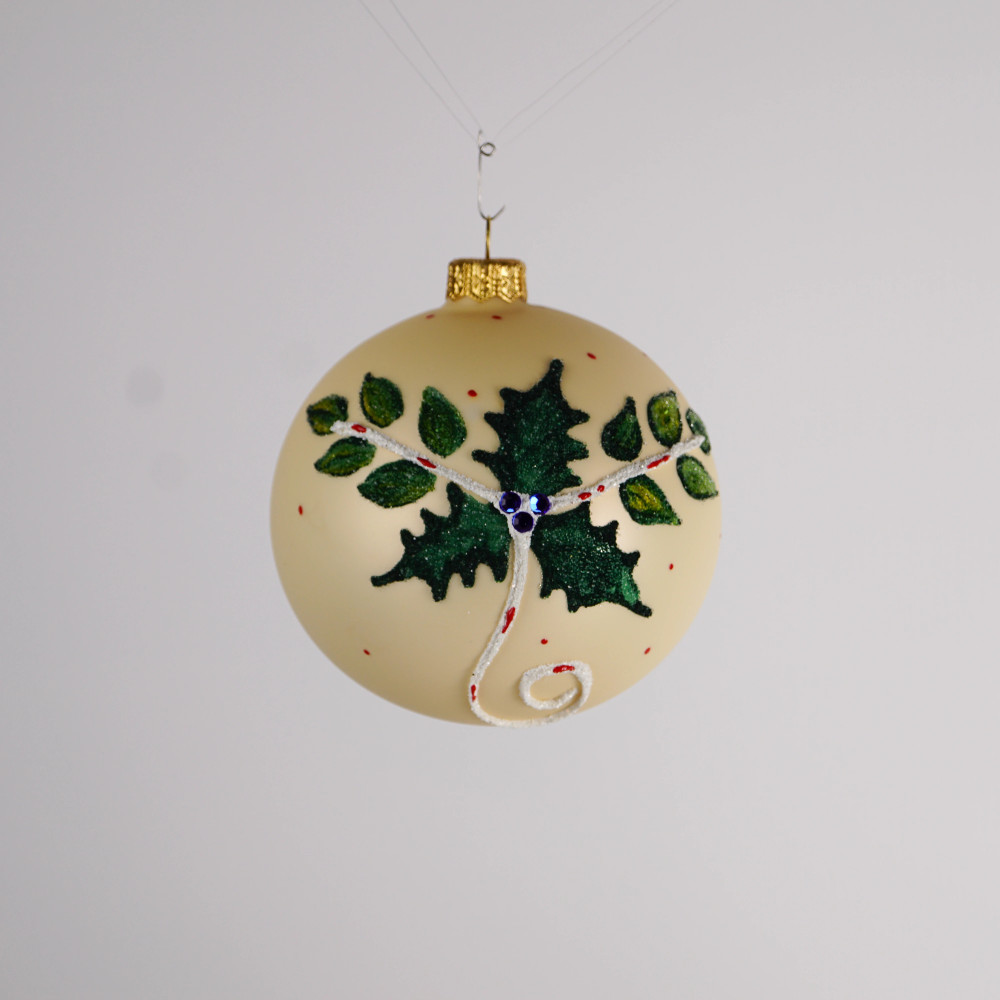 Komplet bombek "Kremowy ostrokrzew"