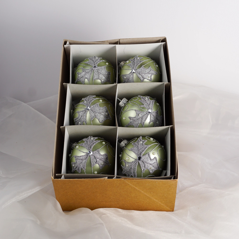 Komplet bombek "Srebrny kwiat"