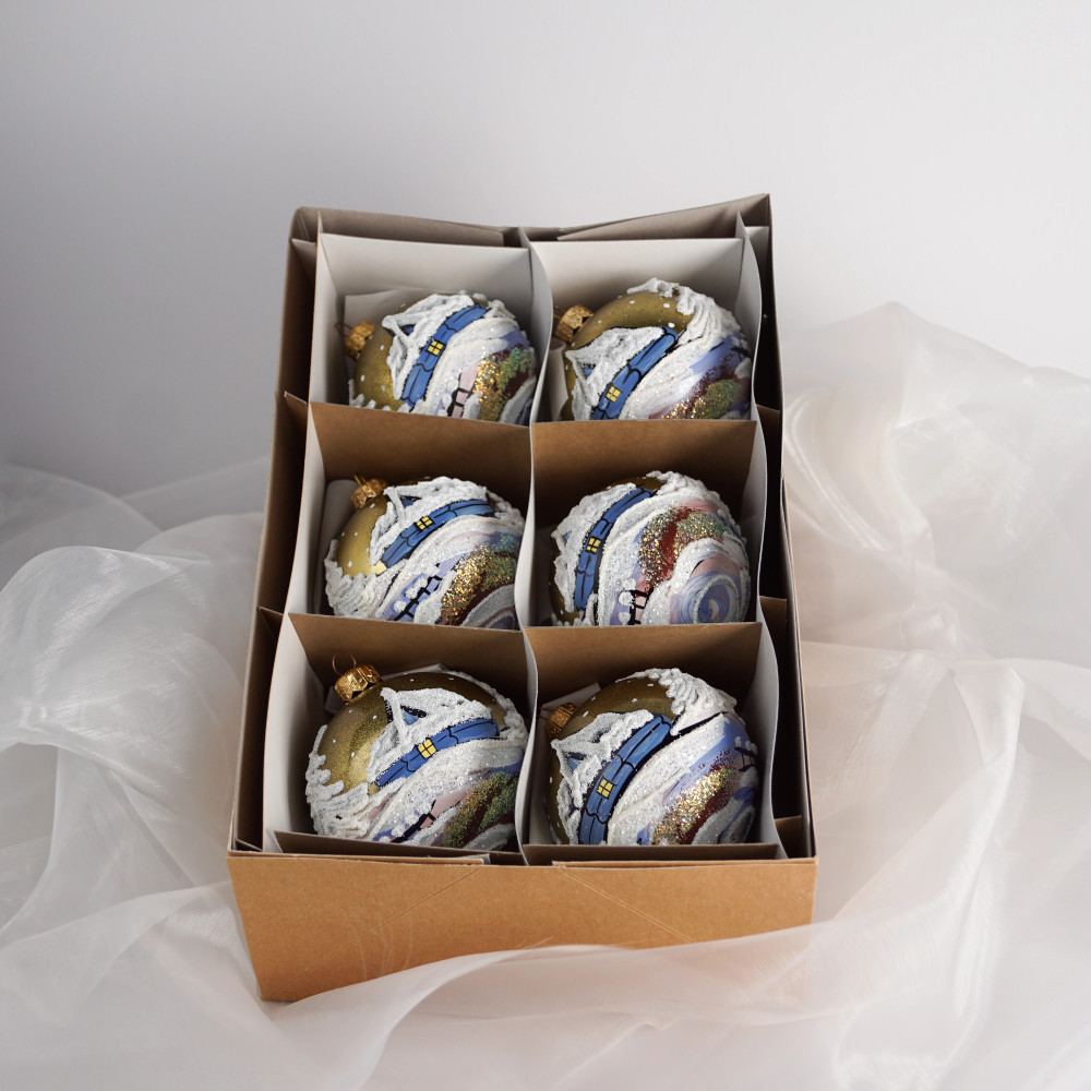 Komplet bombek "Śnieżna chatka"