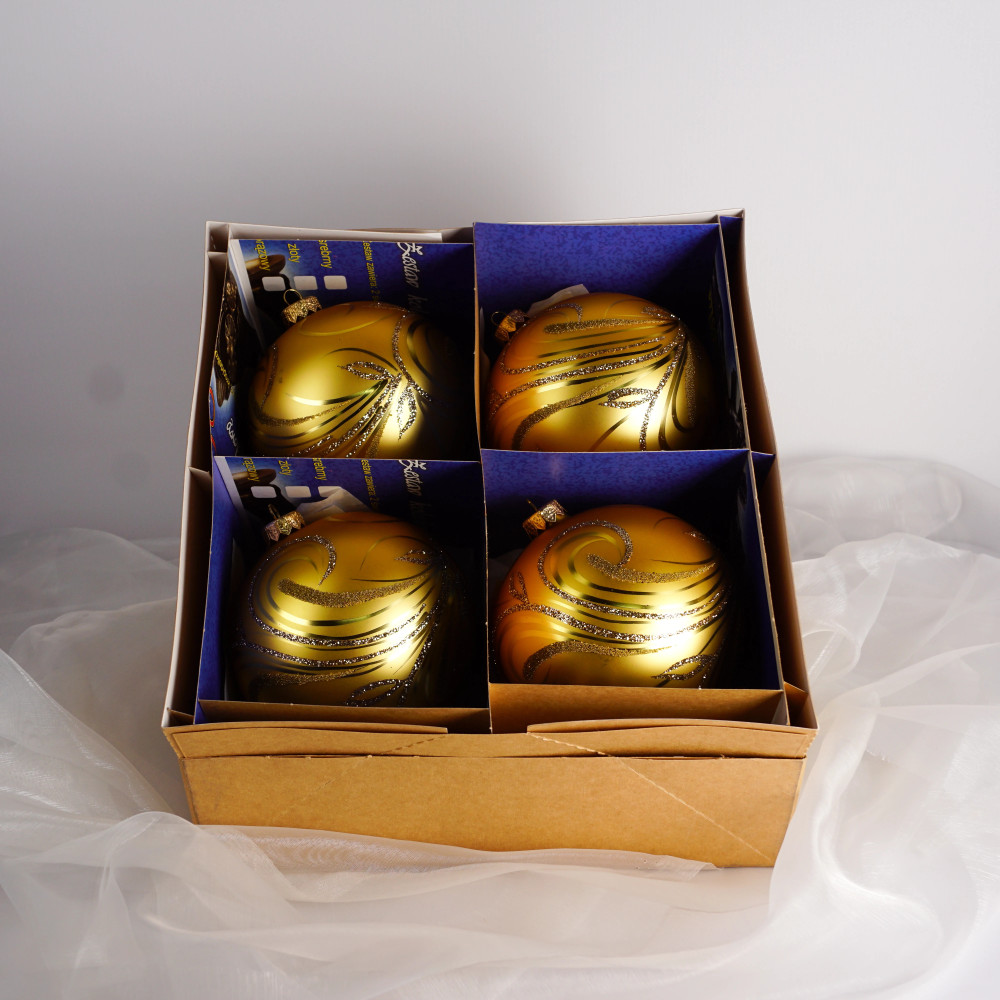 Komplet bombek "Muśnięcie złota"