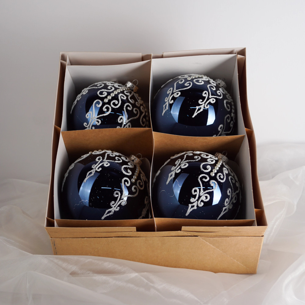 Komplet bombek "Perłowy wzór"